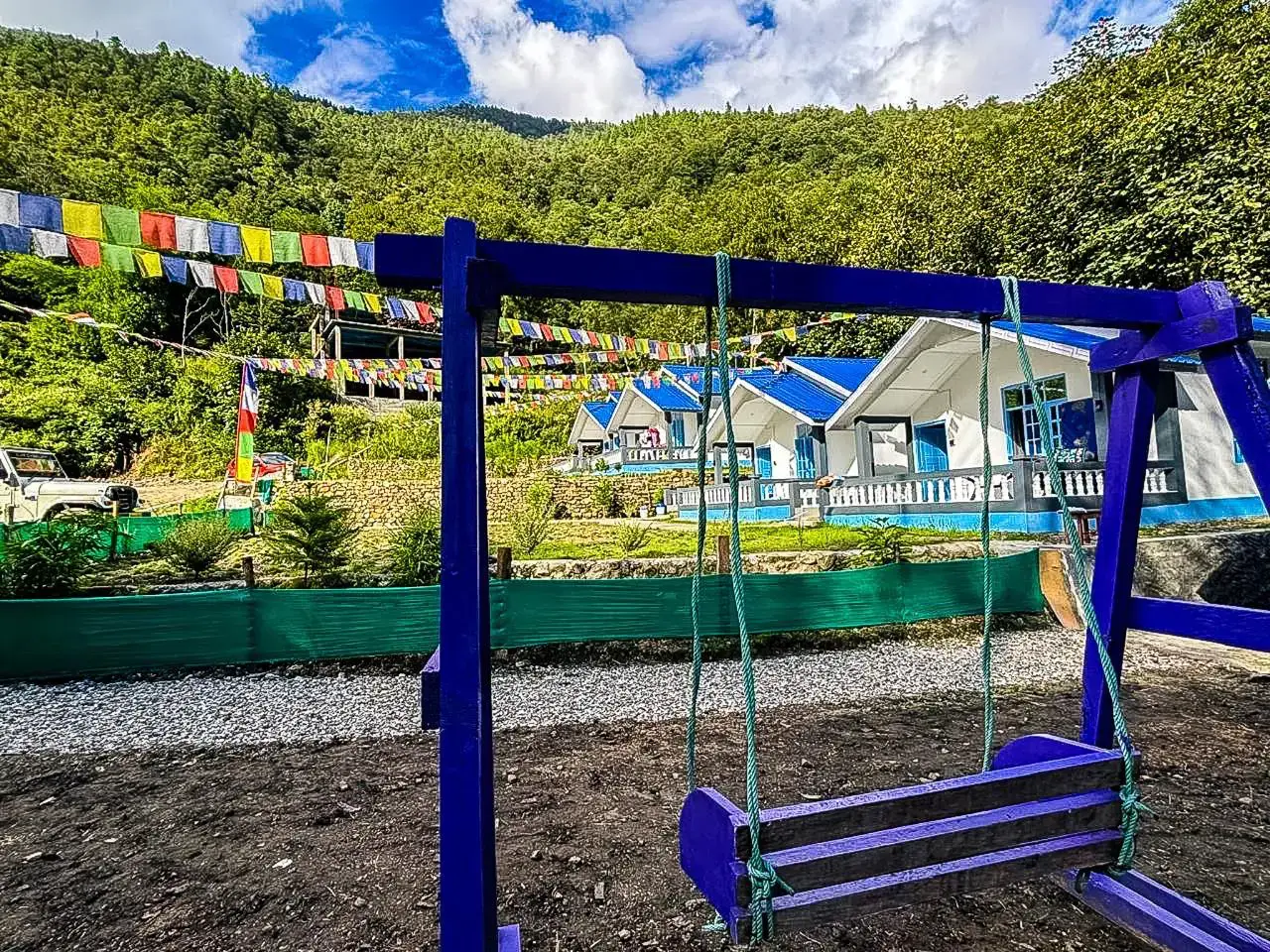 Swing with stunning mountain view