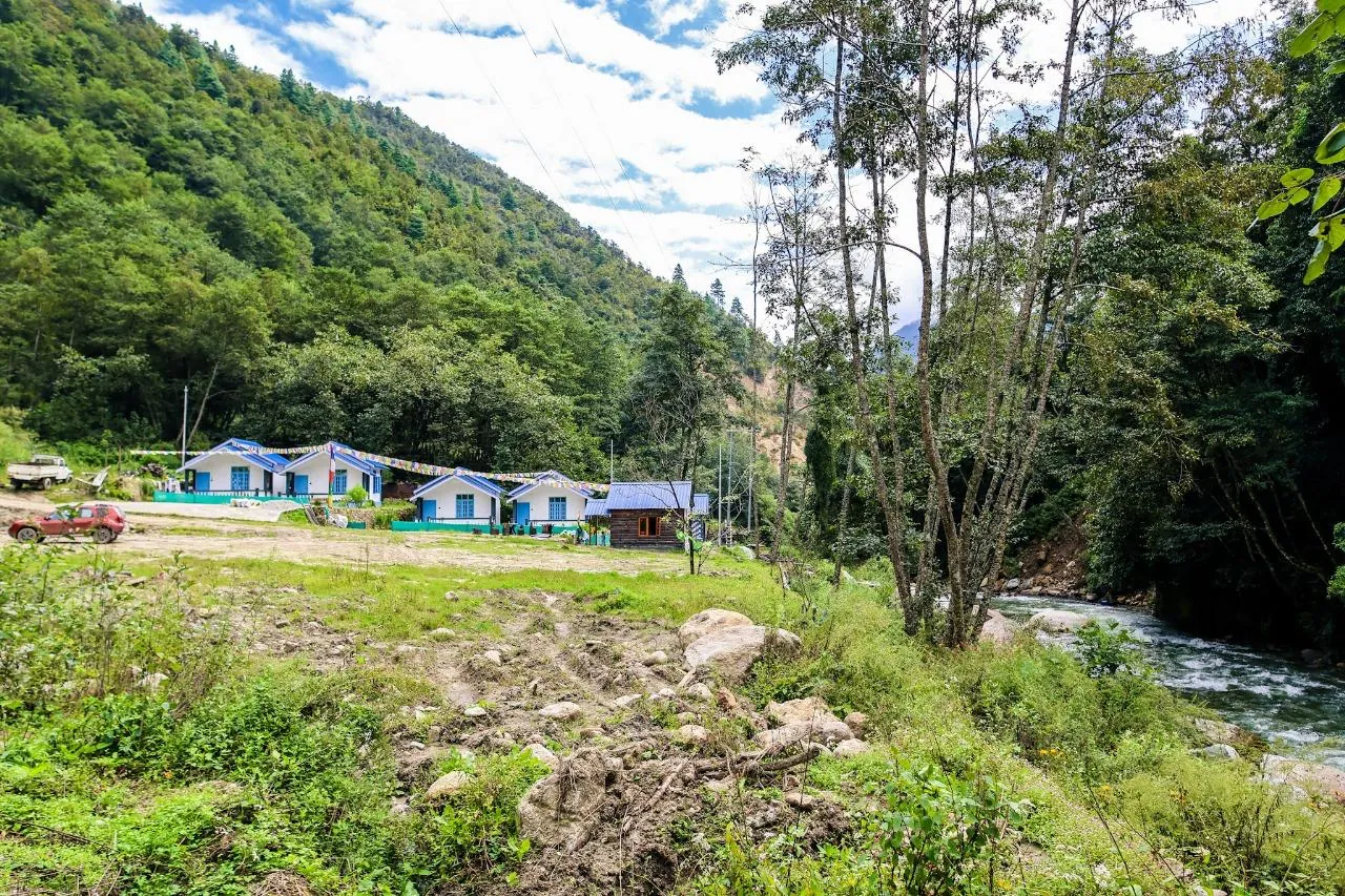 River valley view from homestay